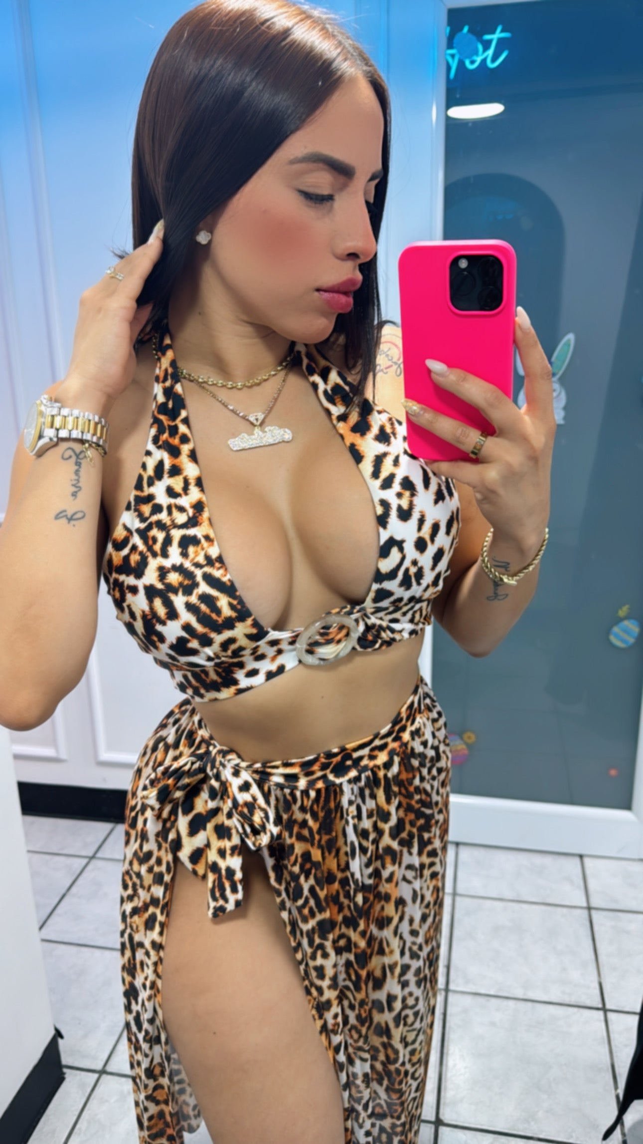 Animal print swimsuit