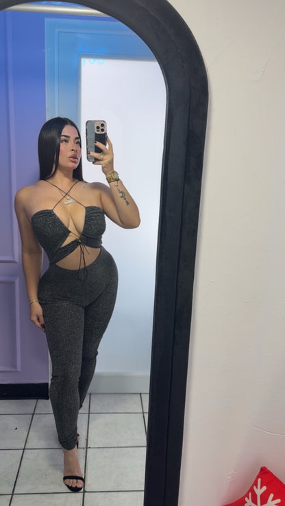 Silver & Black Jumpsuit