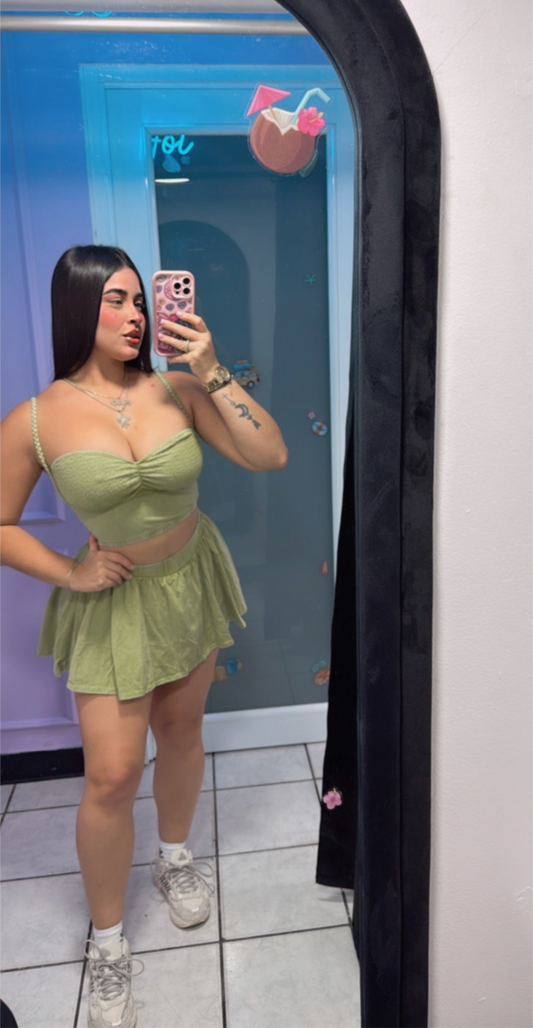 Lime Skort Set💚
