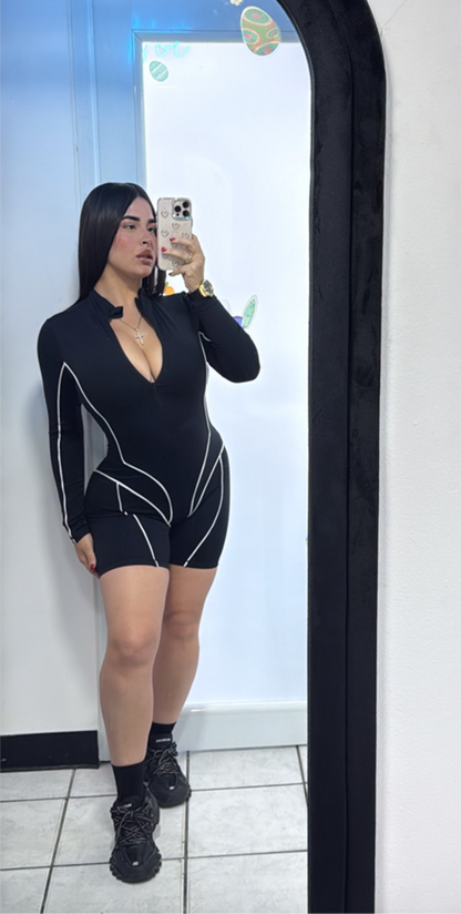 Black & Lines Romper