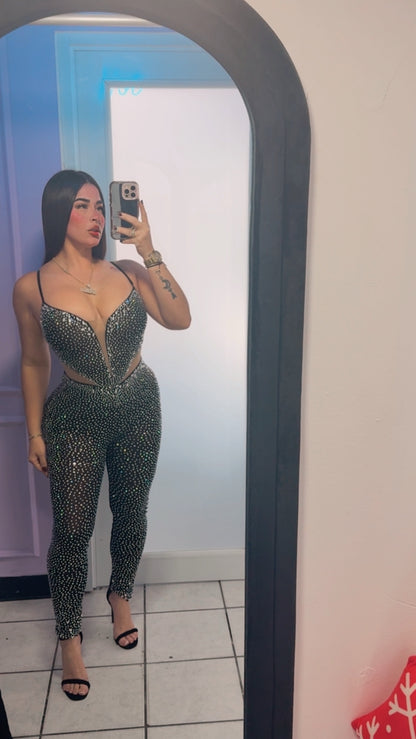 Rhinestone Jumpsuit 🖤