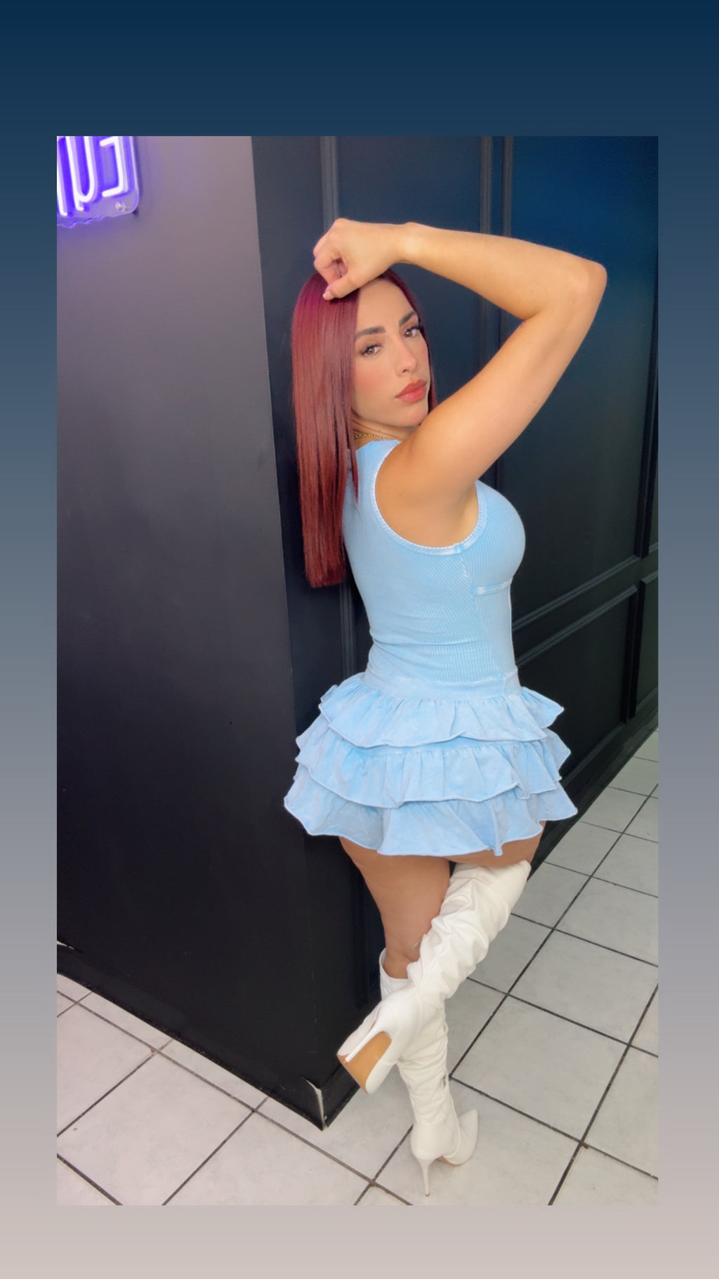 Romper Baby Blue 🦋