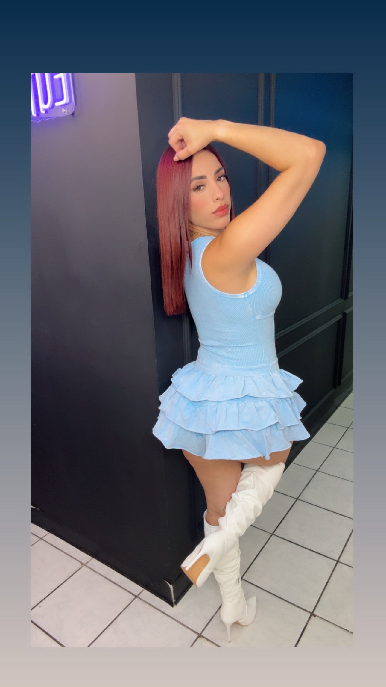 Romper Baby Blue 🦋