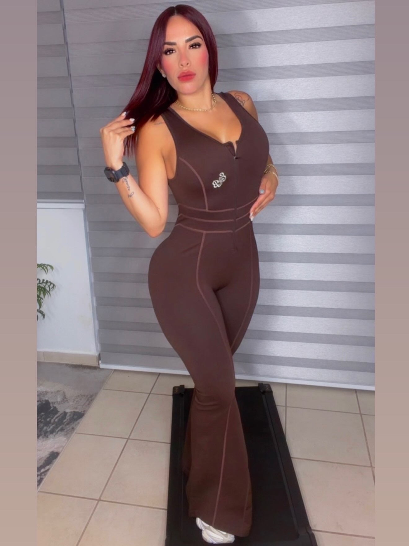 🤎 Mocha Sculpt Jumpsuit