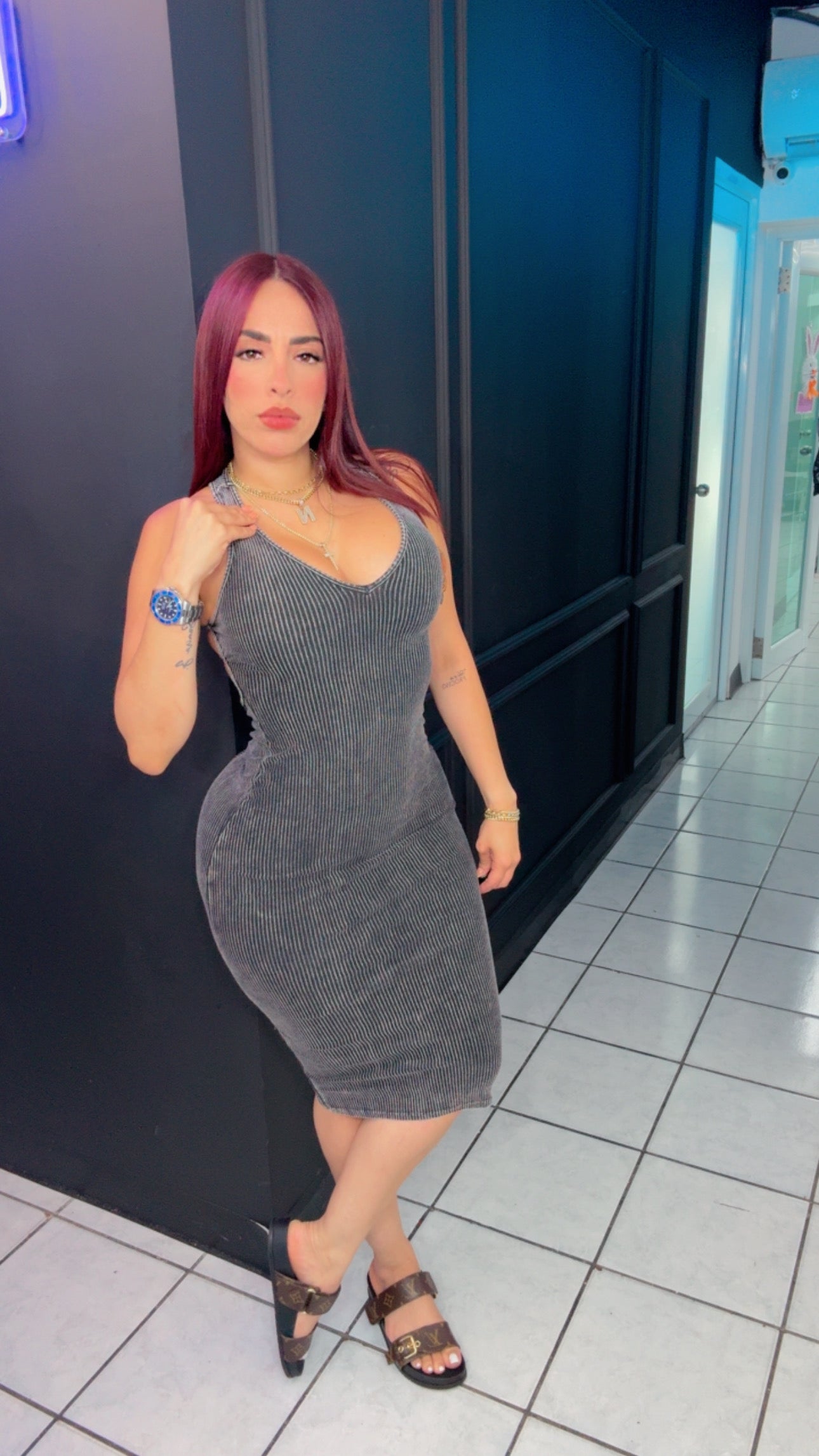 Aura Curve Dress 🖤💚