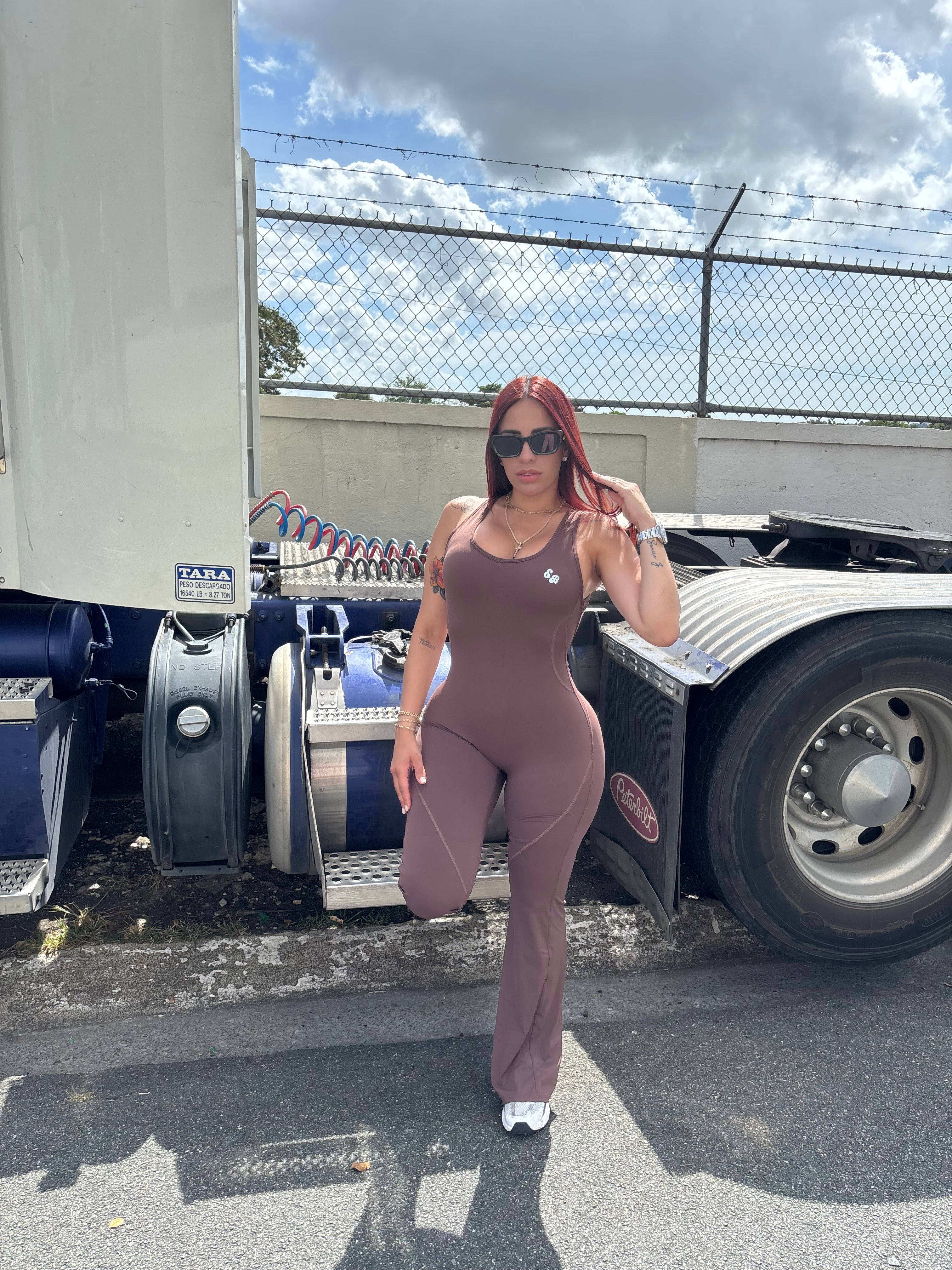 Mocha Motion Jumpsuit 🐅