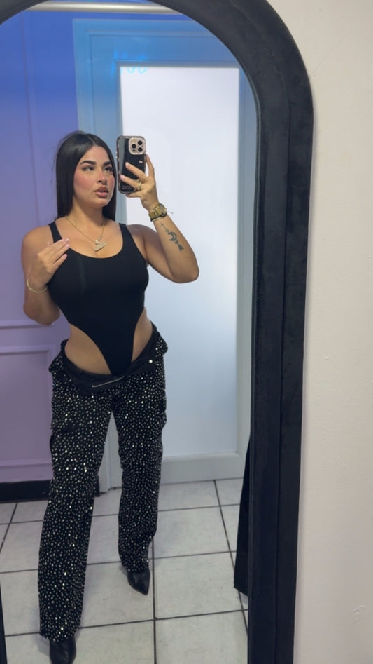 Rhinestone Black Pant🖤✨