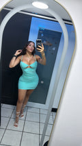 Aqua Cutout Dress🦋