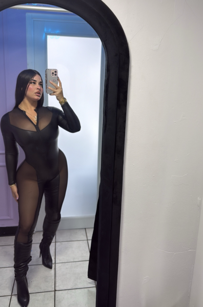 Leather Jumpsuit