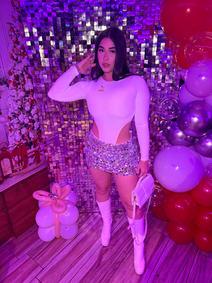 Mini Skirt Silver✨