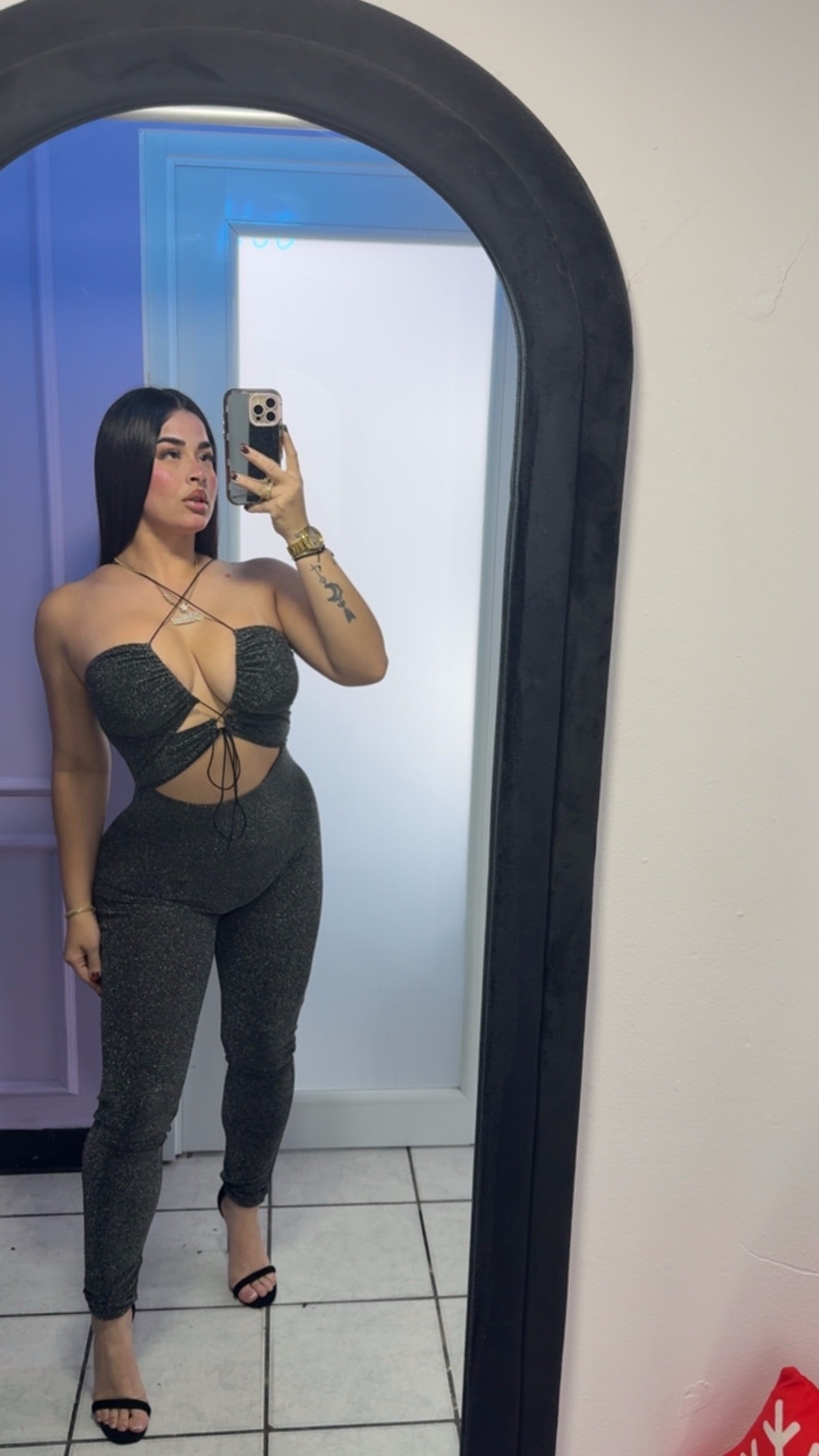 Silver & Black Jumpsuit