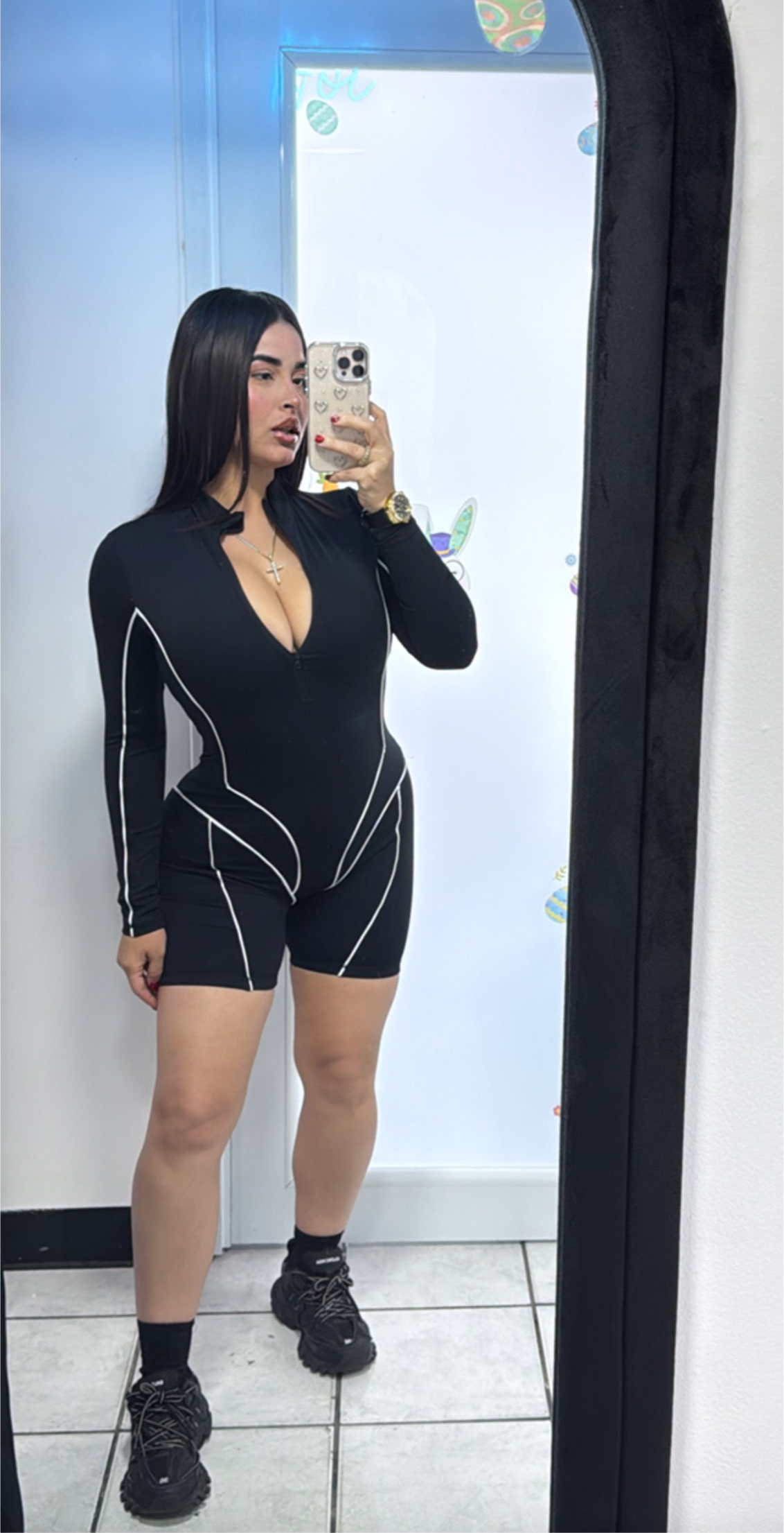 Black & Lines Romper