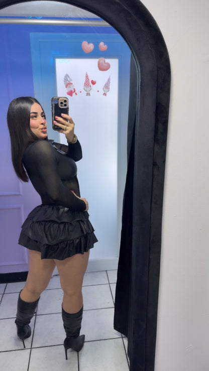 Romper Leather✨🖤