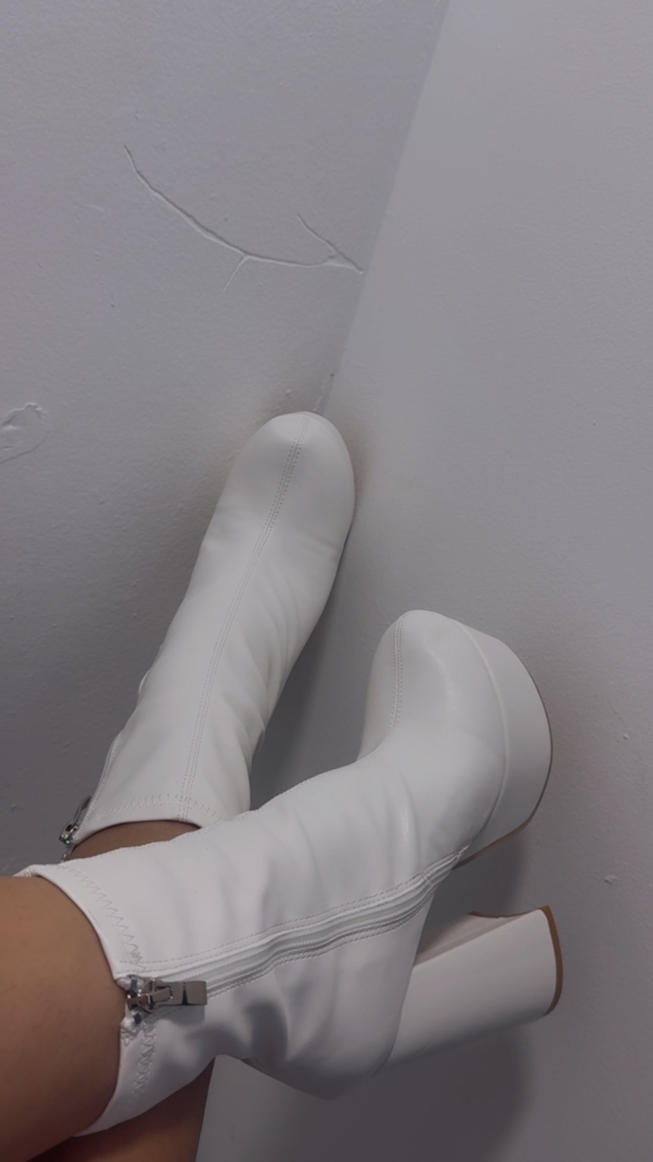 White Leather Boots