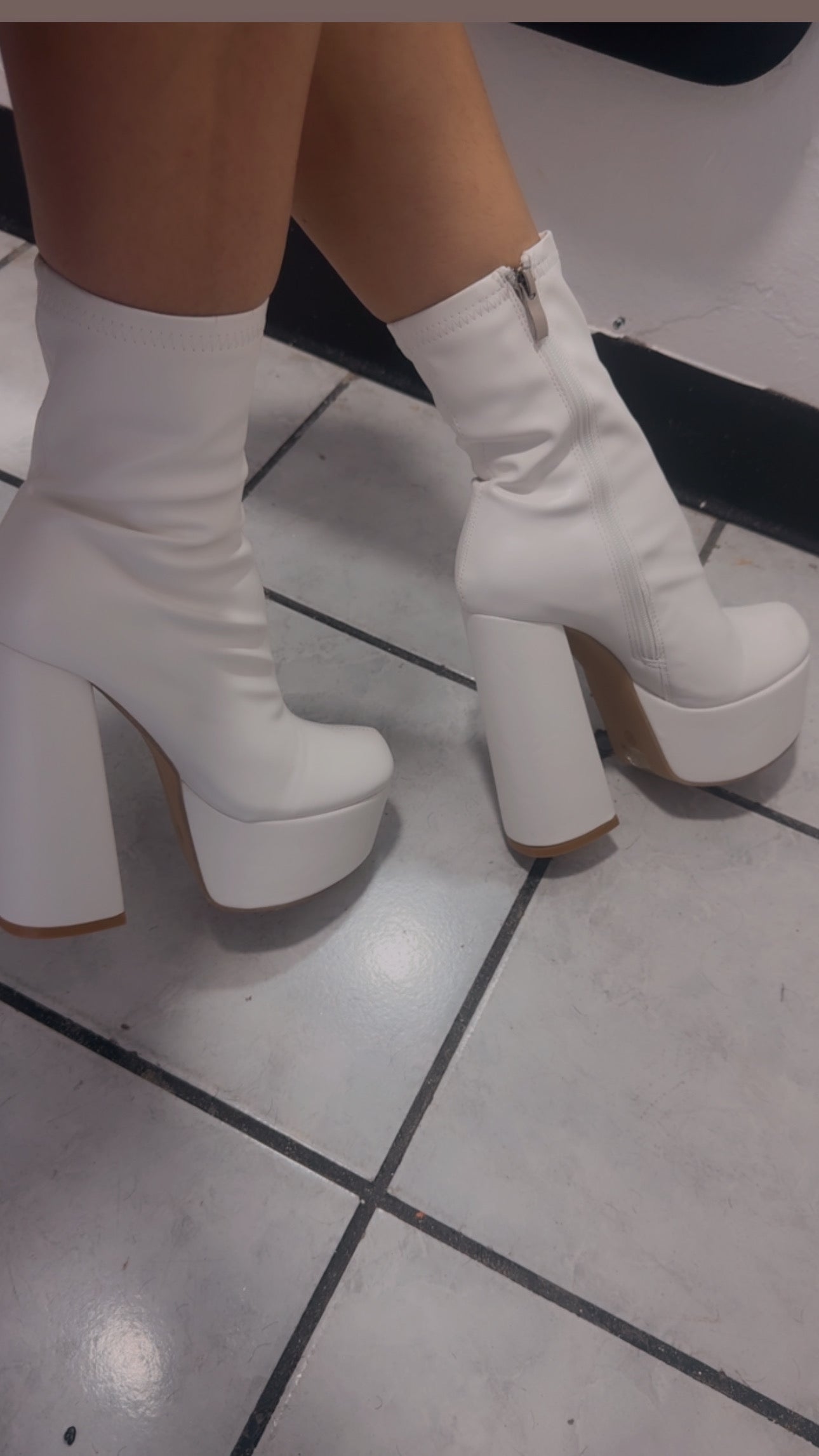 White Leather Boots