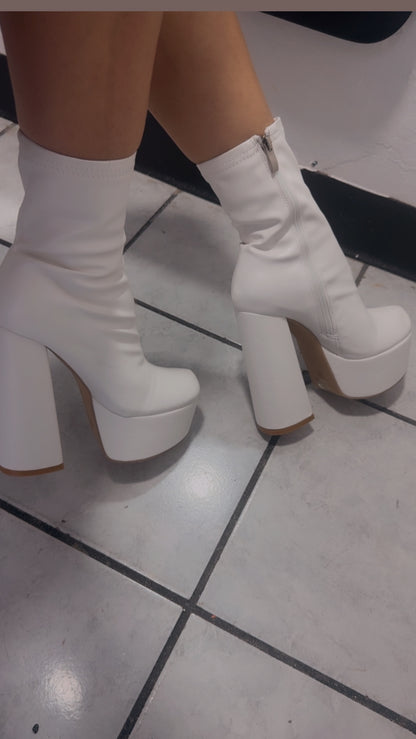 White Leather Boots